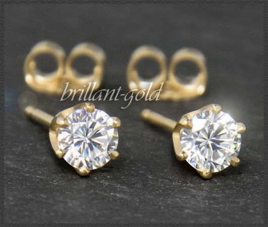 Brillant Ohrstecker 585 Gold; 0,571ct; IGI Zertifikat